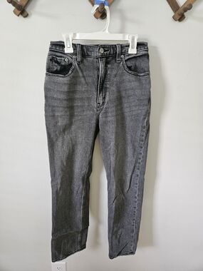 Abercrombie & Fitch Womens Charcoal The Ankle Straight Ultra High Rise